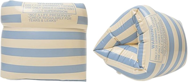 YUNLOVXEE 2-4 Pack Arm Floaties for Kids Adult - Vintage Striped Inflatable PVC Swimming Rings Pool Floats Arm Bands for Kids Adult Toddlers Children 3-5-6-12 Years - Image 1